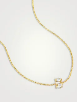 18K Gold Infinite Diamond Rondelle Pendant Necklace