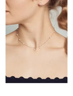 14K Gold Keshi Pearl Choker Necklace