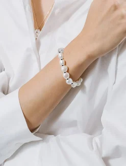 14K Gold Knotted Baroque Pearl Bracelet