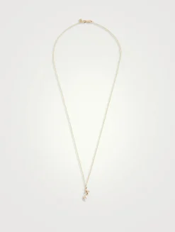 14K Gold Koi Fish Charm Necklace With Diamonds