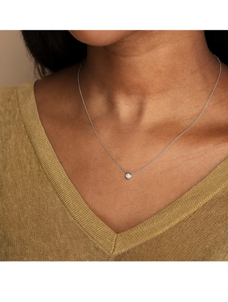 14K Gold Large Diamond Necklace