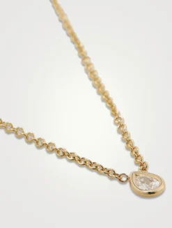 14K Gold Layered Chain Necklace With Pearl And Diamond
