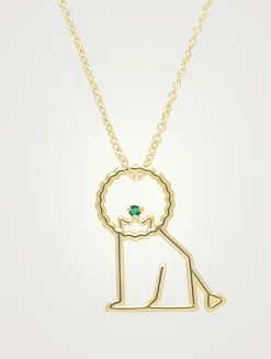 9K Gold Leon Esmeralda Necklace