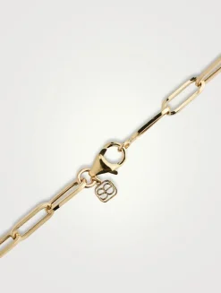 14K Gold Marquis Eye Coin Necklace