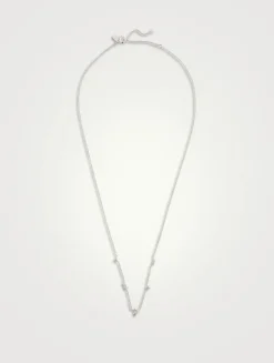 14K Gold Multi Diamond Cluster Necklace