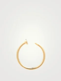 14K Gold Nail Ring With Diamond