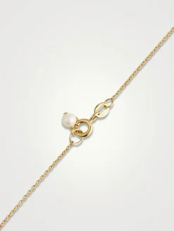 14K Gold Pearl Drop Necklace