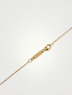 14K Gold Princess Diamond Flower Pendant Necklace