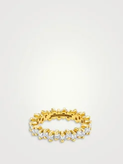 18K Gold Princess Midi Diamond Eternity Band