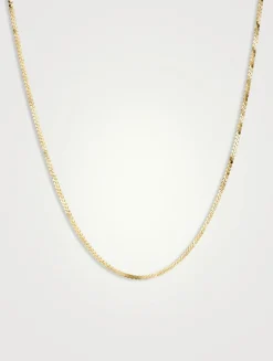 14K Gold Serpentine Chain Necklace