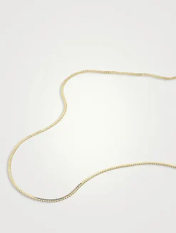 14K Gold Serpentine Chain Necklace