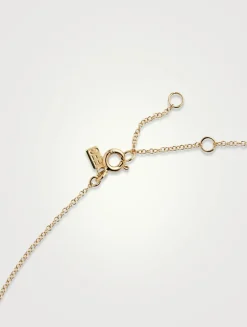 14K Gold Seven Diamond Sparkle Necklace