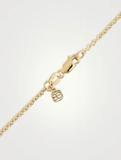 14K Gold Snake Zodiac Charm Necklace With Diamonds