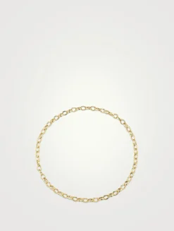 14K Gold Spring Clip Chain Necklace