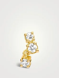 18K Gold Three Drops Earring