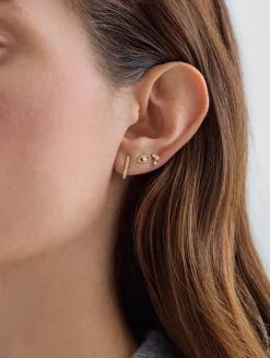 18K Gold Three Drops Earring