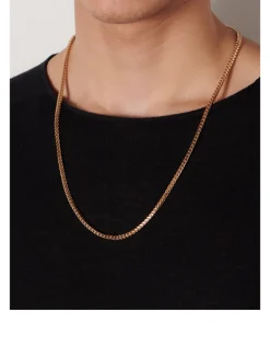 24K Goldplated Square Chain Necklace