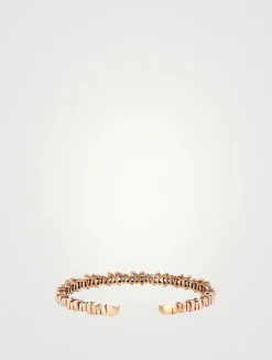 18K Rose Gold Bold Diamond Bangle Bracelet