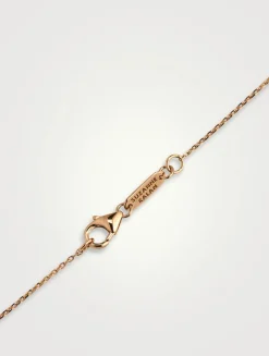 14K Rose Gold Bold Small Ruby Heart Pendant Necklace With Diamonds