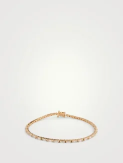 18K Rose Gold Diamond Tennis Bracelet