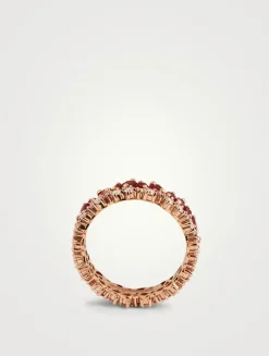 18K Rose Gold Double Eternity Band