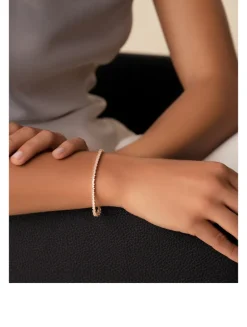 18K Rose Gold Princess Mini Diamond Tennis Bracelet