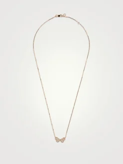 18K Rose Gold Wulu Necklace With Diamonds