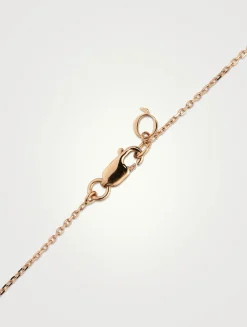 18K Rose Gold Wulu Necklace With Diamonds