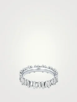 18K White Gold Classic Diamond Eternity Band