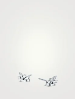 18K White Gold Classic Felicity Diamond Stud Earrings