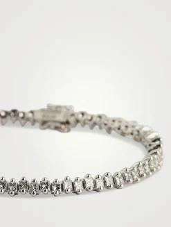 18K White Gold Diamond Tennis Bracelet