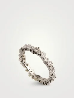 14K White Gold La Fantaisie Cosmic Diamond Eternity Band