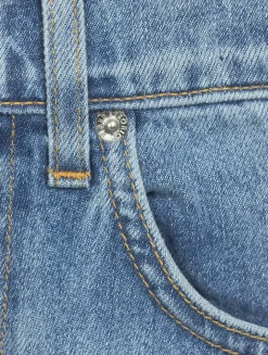 Kacey Mid-Rise Wide-Leg Raw Jeans