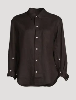 Kayla Shrunken Linen Shirt