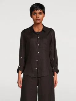 Kayla Shrunken Linen Shirt