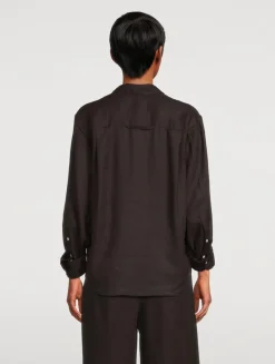 Kayla Shrunken Linen Shirt