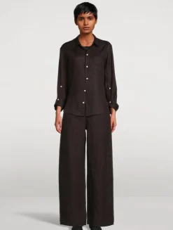 Kayla Shrunken Linen Shirt