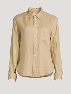 Kayla Shrunken Linen Shirt