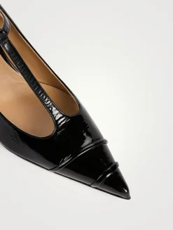 Kinkies Leather T-Strap Pumps