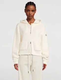 Knit Accent Zip Hoodie