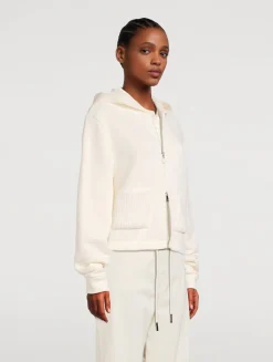 Knit Accent Zip Hoodie