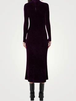 Knit Long-Sleeve Midi Dress