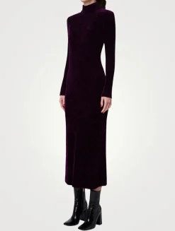 Knit Long-Sleeve Midi Dress