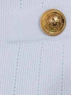 Knit Mini Skirt With Buttons