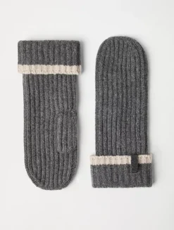 Knit Mittens With Monili
