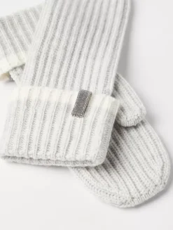 Knit Mittens With Monili
