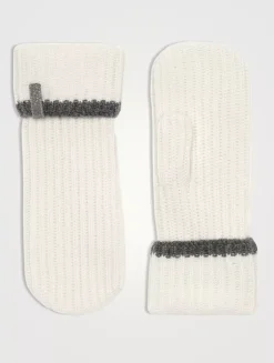 Knit Mittens With Monili