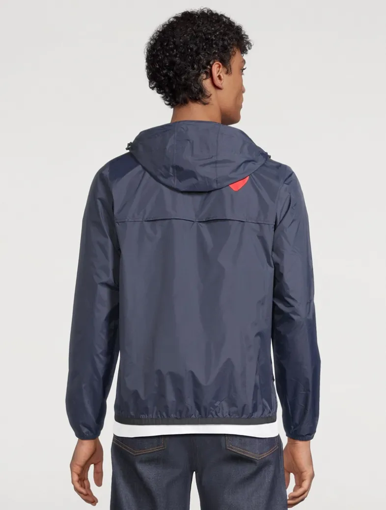 K-Way Nylon Zip Jacket With Hood