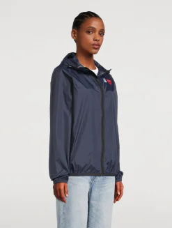 K-Way Nylon Zip Jacket With Hood