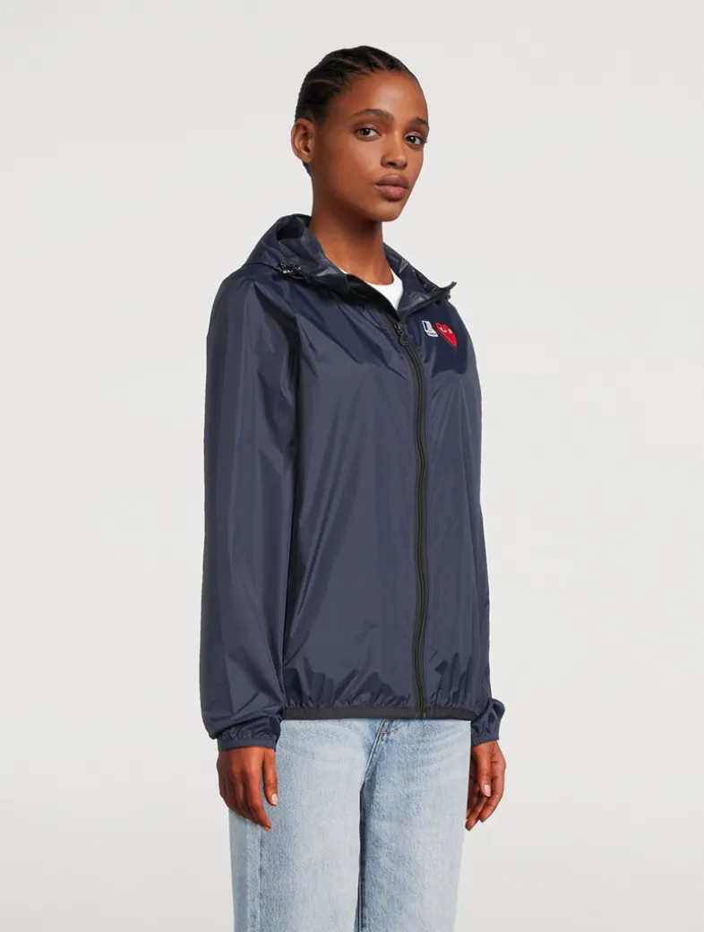 K-Way Nylon Zip Jacket With Hood